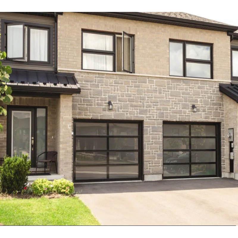 Hihaus новинка 9x7 алюминиевые прозрачные стеклянные гаражные двери из оргстекла цены