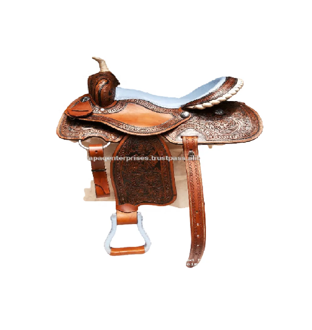 Высококачественное седло в западном стиле из лучшей индийской кожи