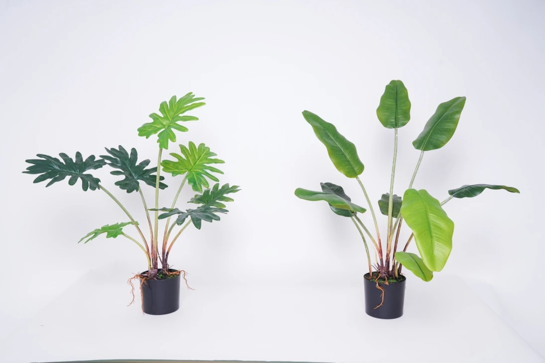 Hourpark Home Garden Ornaments Plastic Plant Sets Outdoor Artificial Bonsai With Potted Anti-UV Artificial Plants