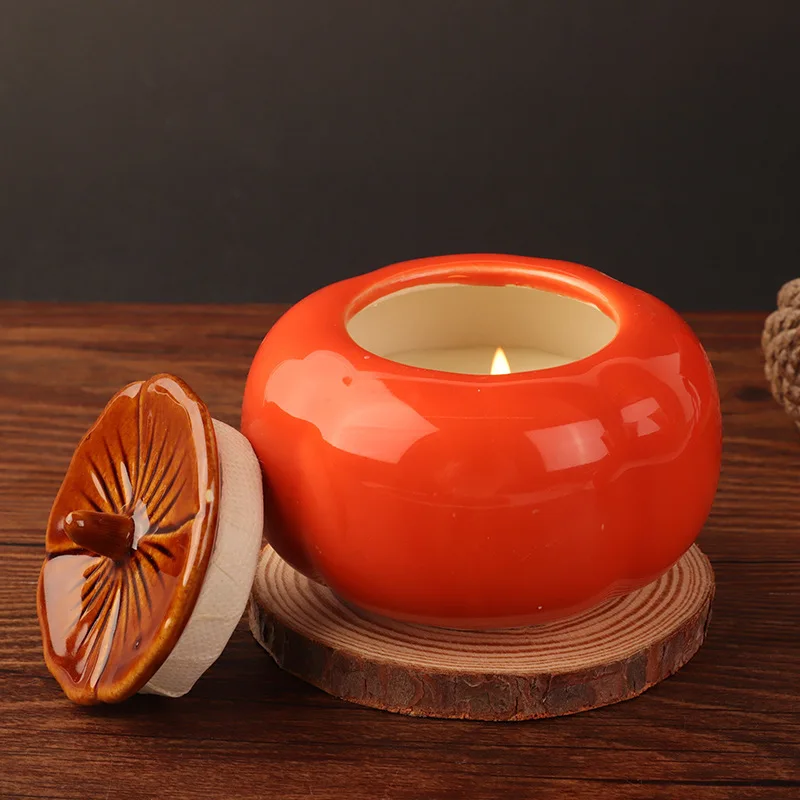 China Manufacture Valentines Private Label All Is Well Beautiful Design Aromatherapy Oil Fragrance Persimmon Jars Scented Candle