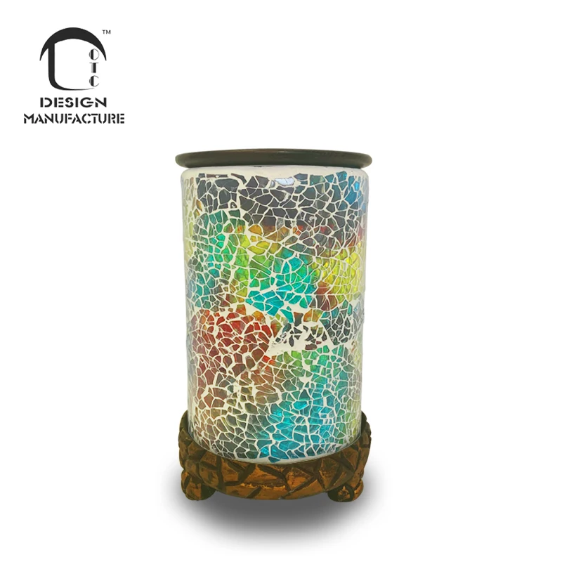 Company hot sale holiday mosaic glass fragrance warmer