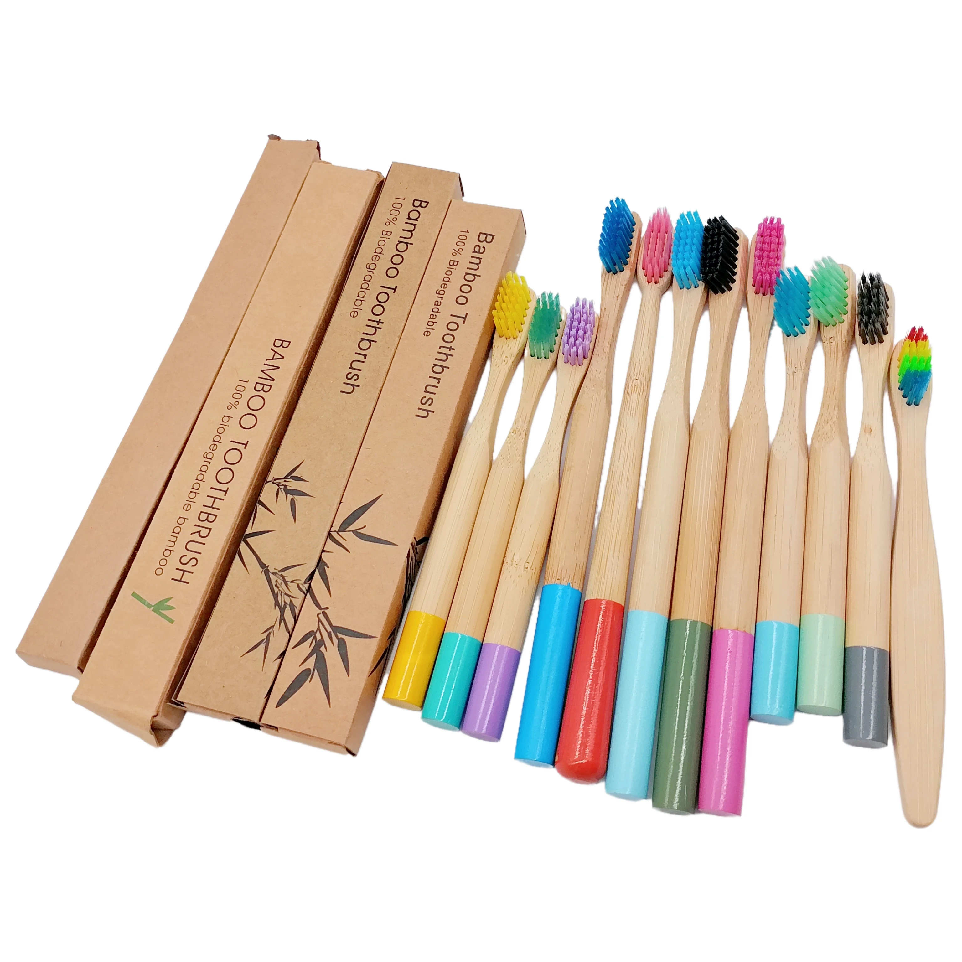 Environmentally Friendly Disposable Bamboo Toothbrush Kit Soft Hair Adult Dental Toiletries Home Hotel Custom Children Use