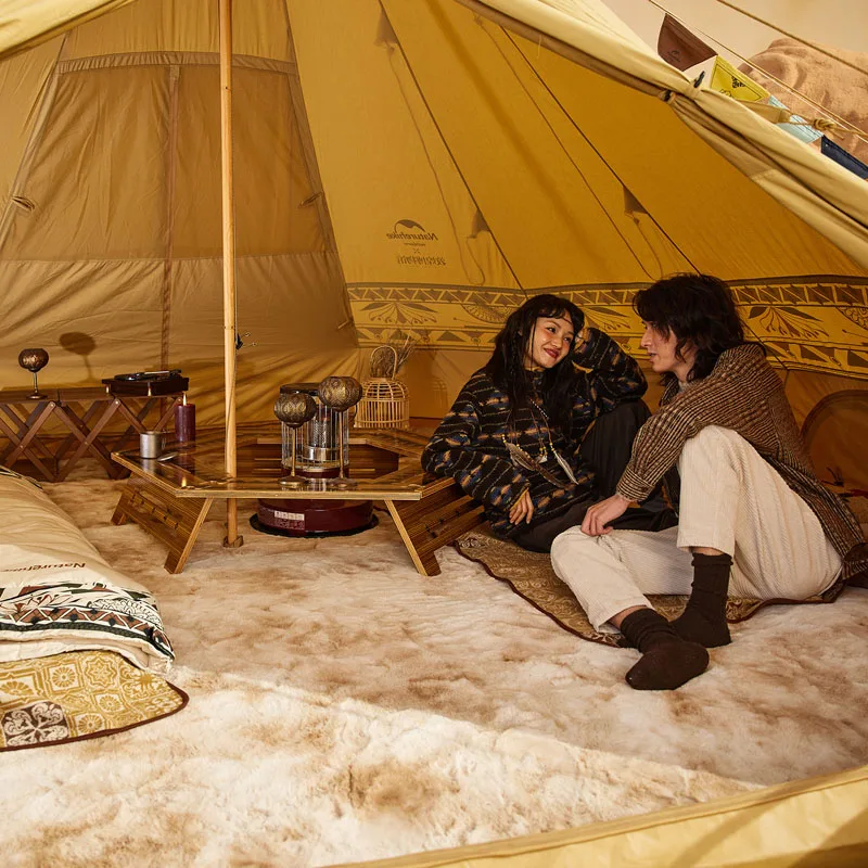 Naturehike Dunhuang series Brighten 12.3 outdoor glamping pod cotton canvas pyramid tent camping Tipi Desert Teepee tent