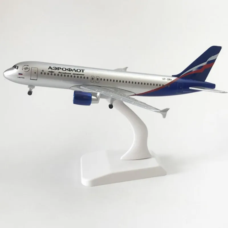 Diecast Toys Scale 1:200 20cm Aeroflot Airline A320 Airplane Model