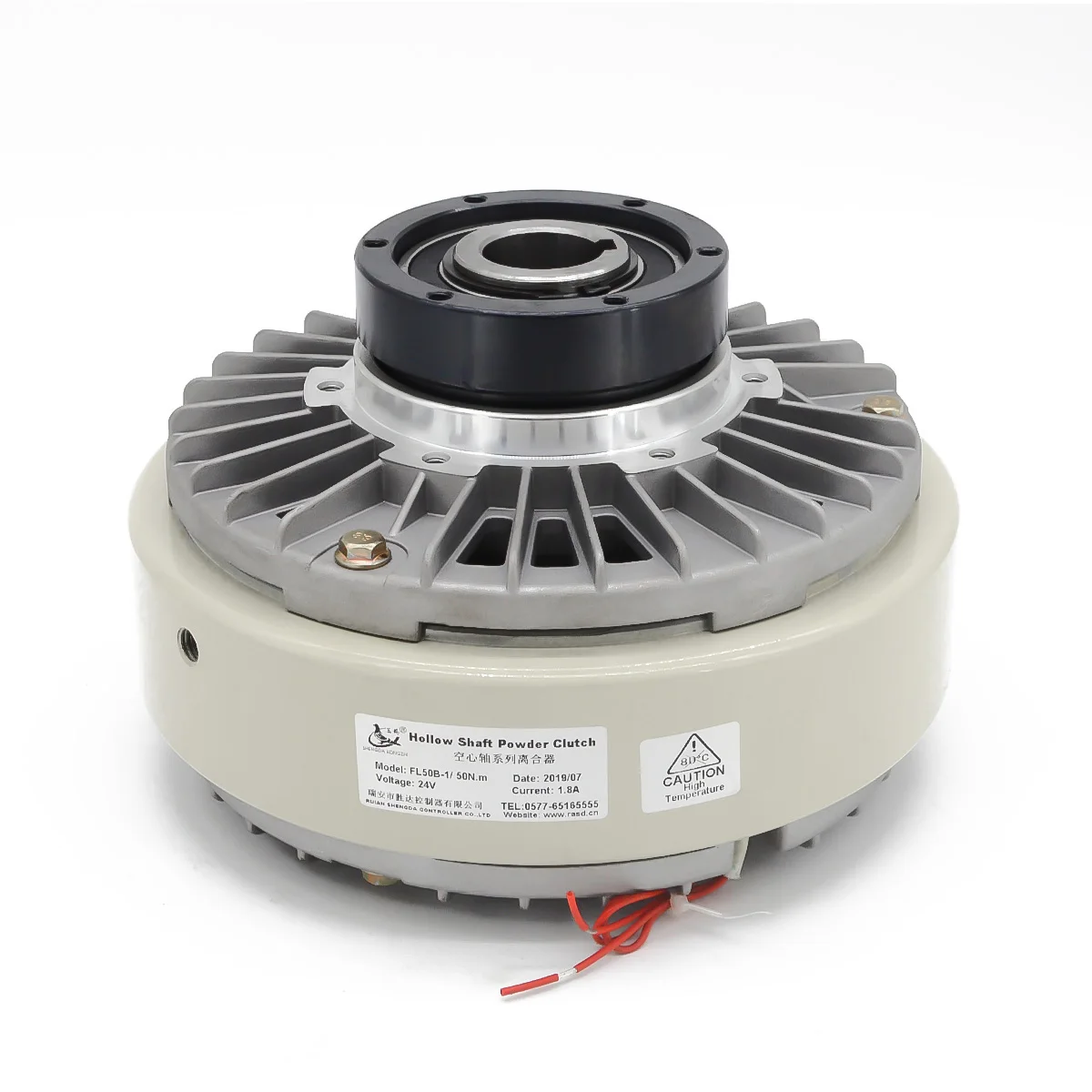 SHENGDA Factory Supply FL25B-1 hollow shaft Magnetic Powder clutch for printing machinery and Slitter Rewinder Machine