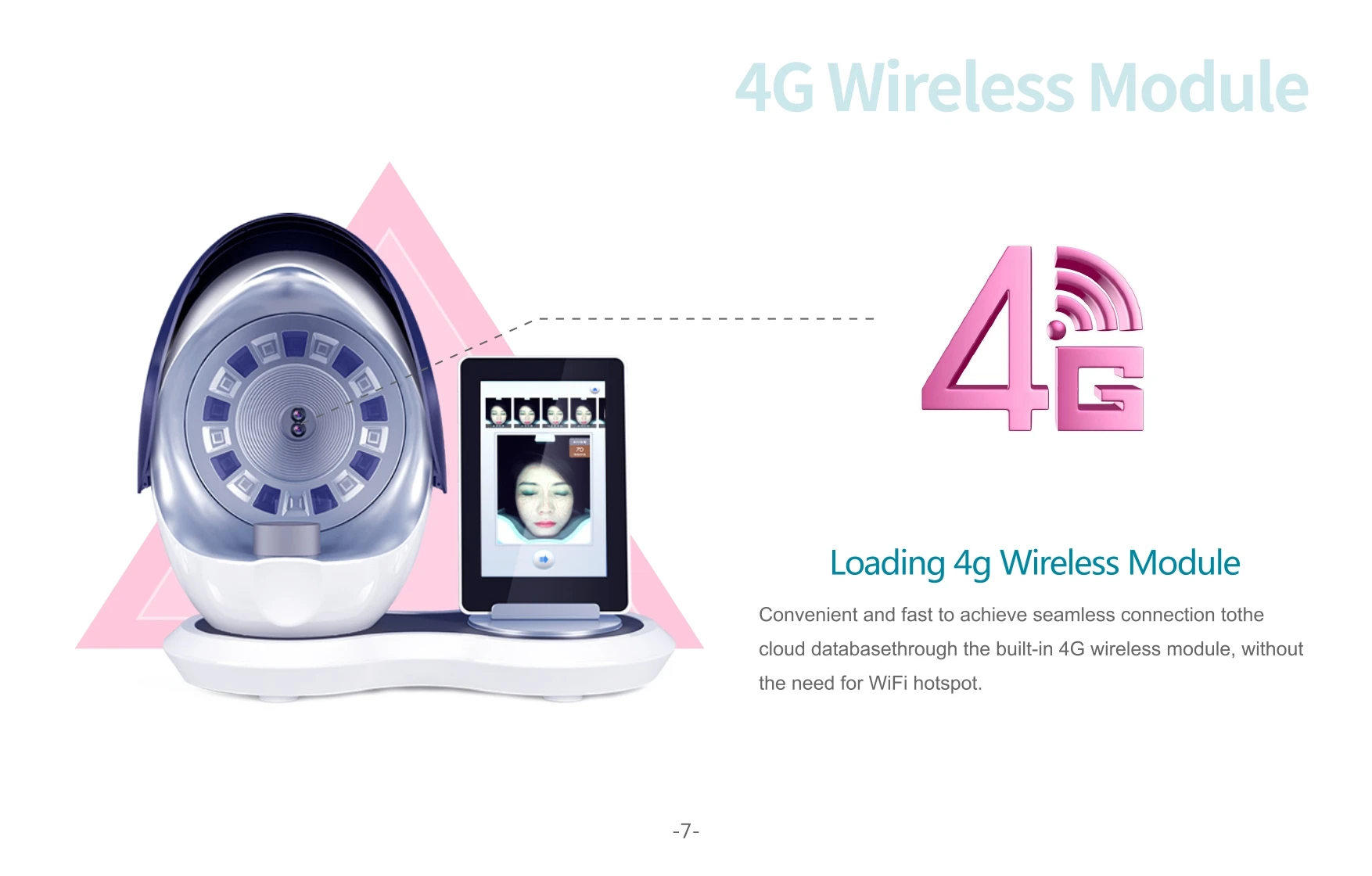 Smart Skin Detection System Portable 3D Facial Detector Skin Tester Face Scanner Skin Analyzer