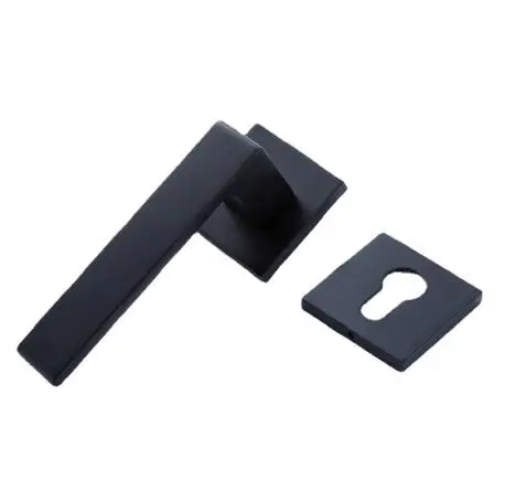 Black zinc alloy household split door handle door mechanical handle silent magnetic