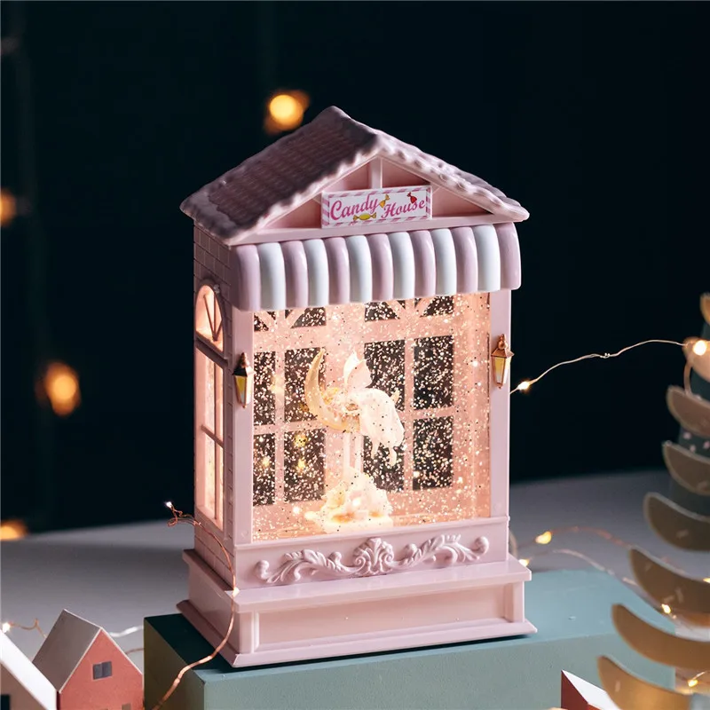 Candy House Automatic Snow Music Box Dance Ballet Princess Girl Birthday Gift