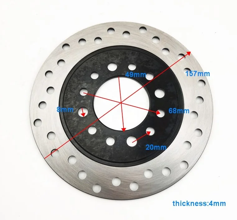 ESUM Steel 110cc ATV disc brake 160mm Float Floating Disc Rotor for Go Kart Buggy