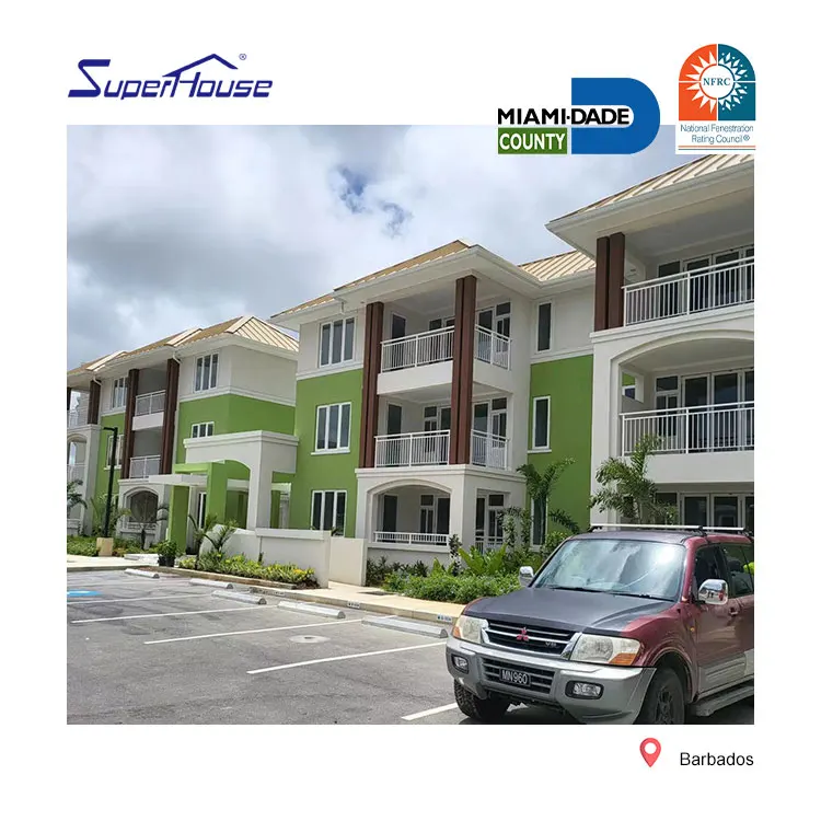 Складная алюминиевая дверь Superhouse Barbados с фиксированными окнами