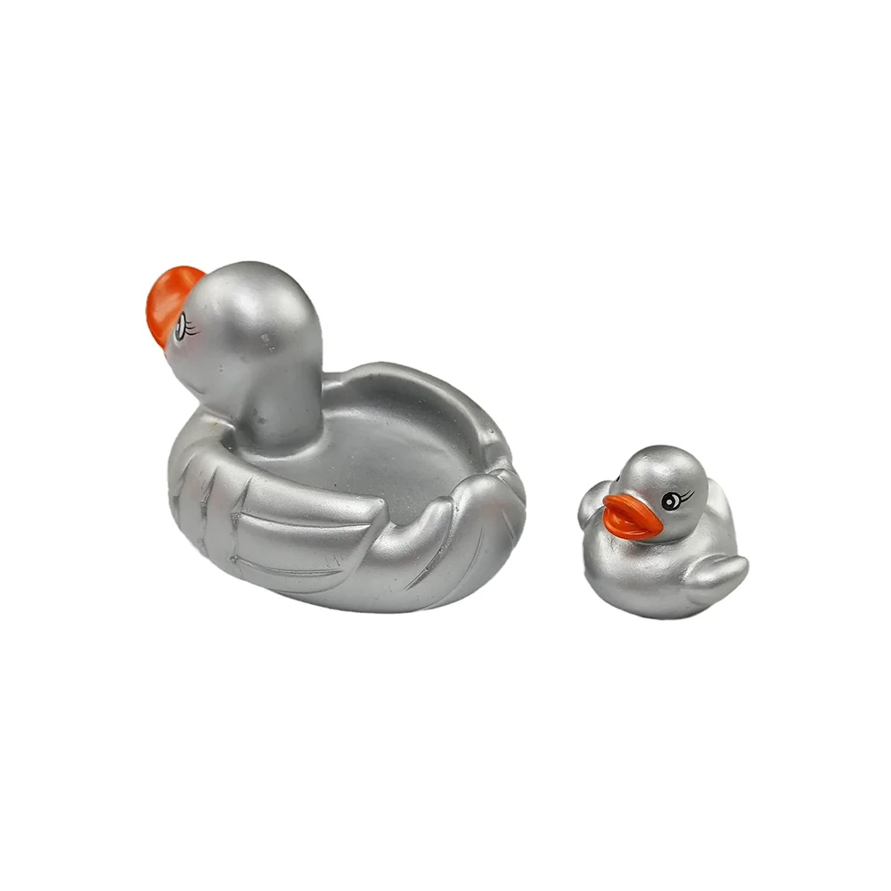 Float & Squeak 4Pcs Rubber Duck Shower Toys Family Pack Ducky Baby Bath Toy for Kids Bath Duck Toys