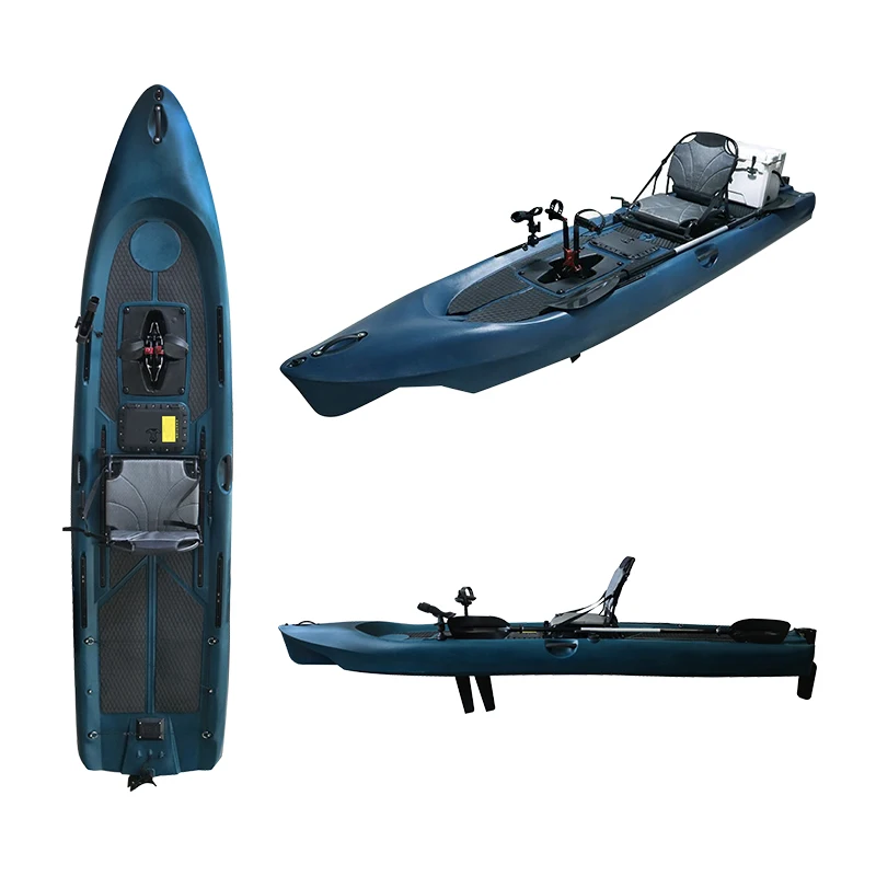 2024  Popular 10ft Plastic Pedal Drive Fishing Kayak 1 Person Single Seating New Design Kayak