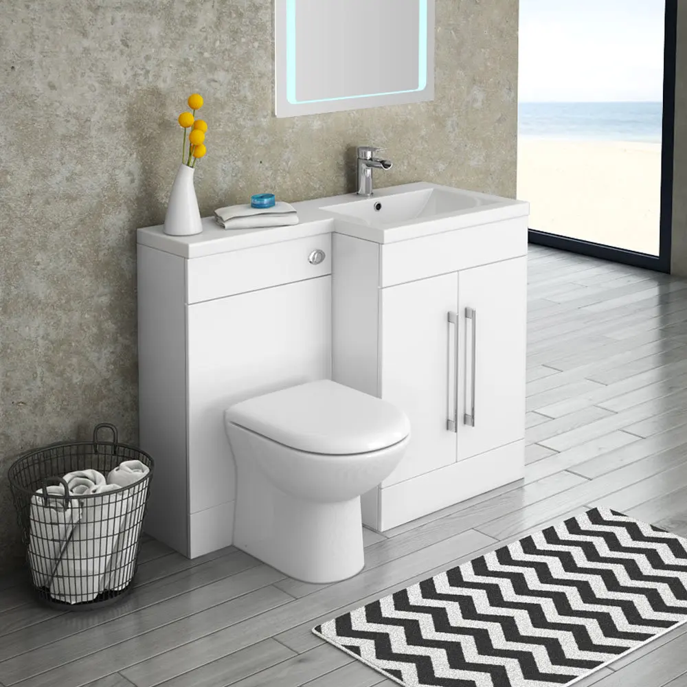 Hot Sale Multi-functional New Cheap Wooden Bathroom Furniture with Double Door Durable Bathroom Vanity(without Sink)
