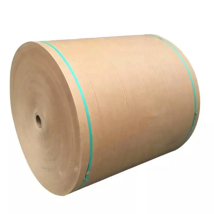 JINTU 90gsm 125gsm 135gsm Customized Virgin Liner Brown Kraft Paper Roll Or Sheets For Making Kraft Paper Bag