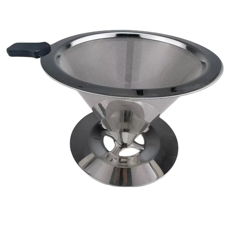 Hot sales pour over coffee cone clever coffee dripper/reusable stainless steel coffee filter