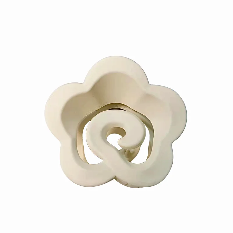 New Design High Quality Fashion Mini Hair Accessories Cloud Rose Flower Plastic Matte Girl Hair Clip