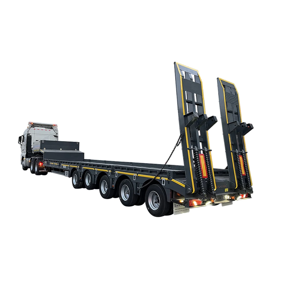5 CTC axles 60 tons lowbed semitrailer Lowboy trailer