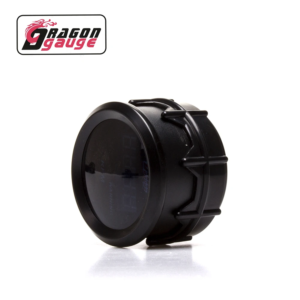 DRAGON GAUGE Universal 12V 52mm Auto Boost Gauge 30 psi LED Turbo- Gauge W/ Digital Pipe Auto Meter Thread Installation (6111)