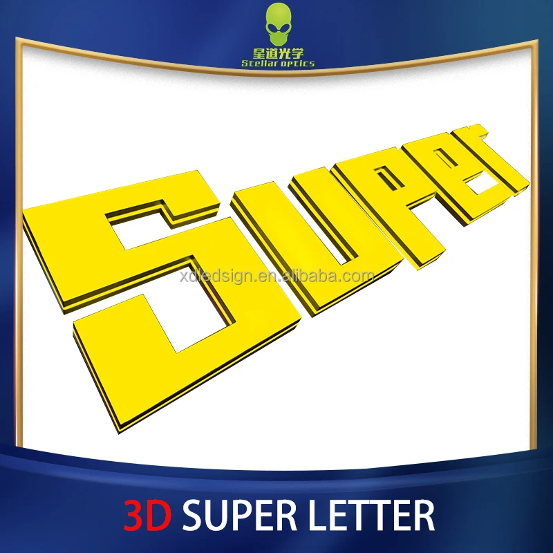 Company Store Enterprise Brand Custom 3D Super Alphabet Logo Signage Indoor and Outdoor Led Commercial Billboards