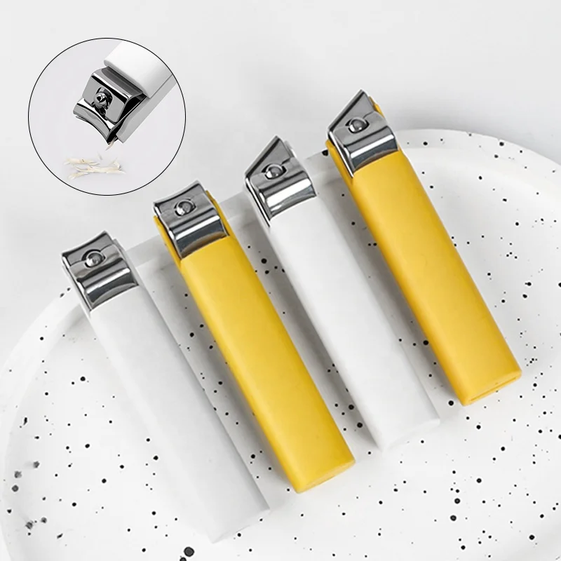 Yellow/White Splash-proof Nail Clippers Household Large Nail Scissors Stainless Steel Sharp Edge Nail Clippers