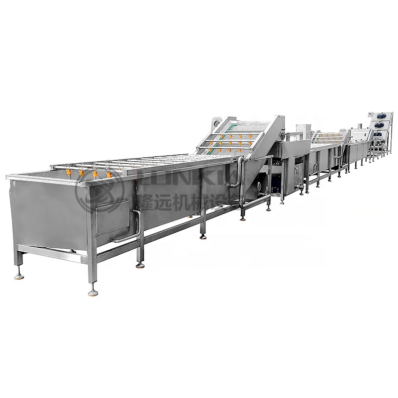 Lonkia China factory Commercial Potato Processing Line Sweet Washing Peeling Cutting