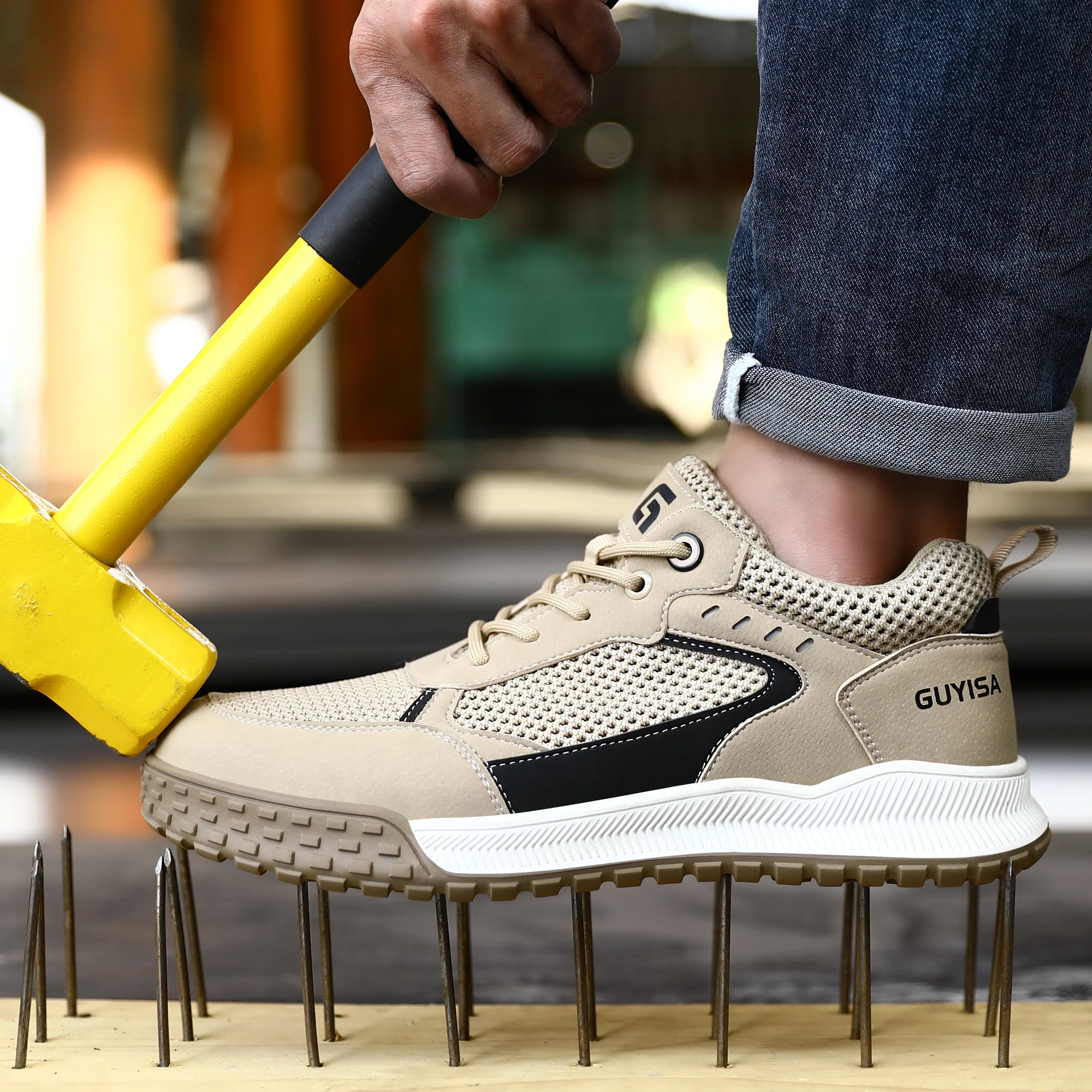Breathable Safety Shoes European Standard Steel Toe Non-slip Safety Shoes