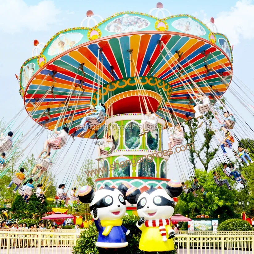 Very cheap old second hand amusement park rides used carousel pendulum flying chairs and mini flying car rides