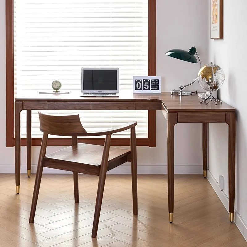 Desk home solid wood corner corner L-shaped bedroom study office small apartment work desktop computer big desk