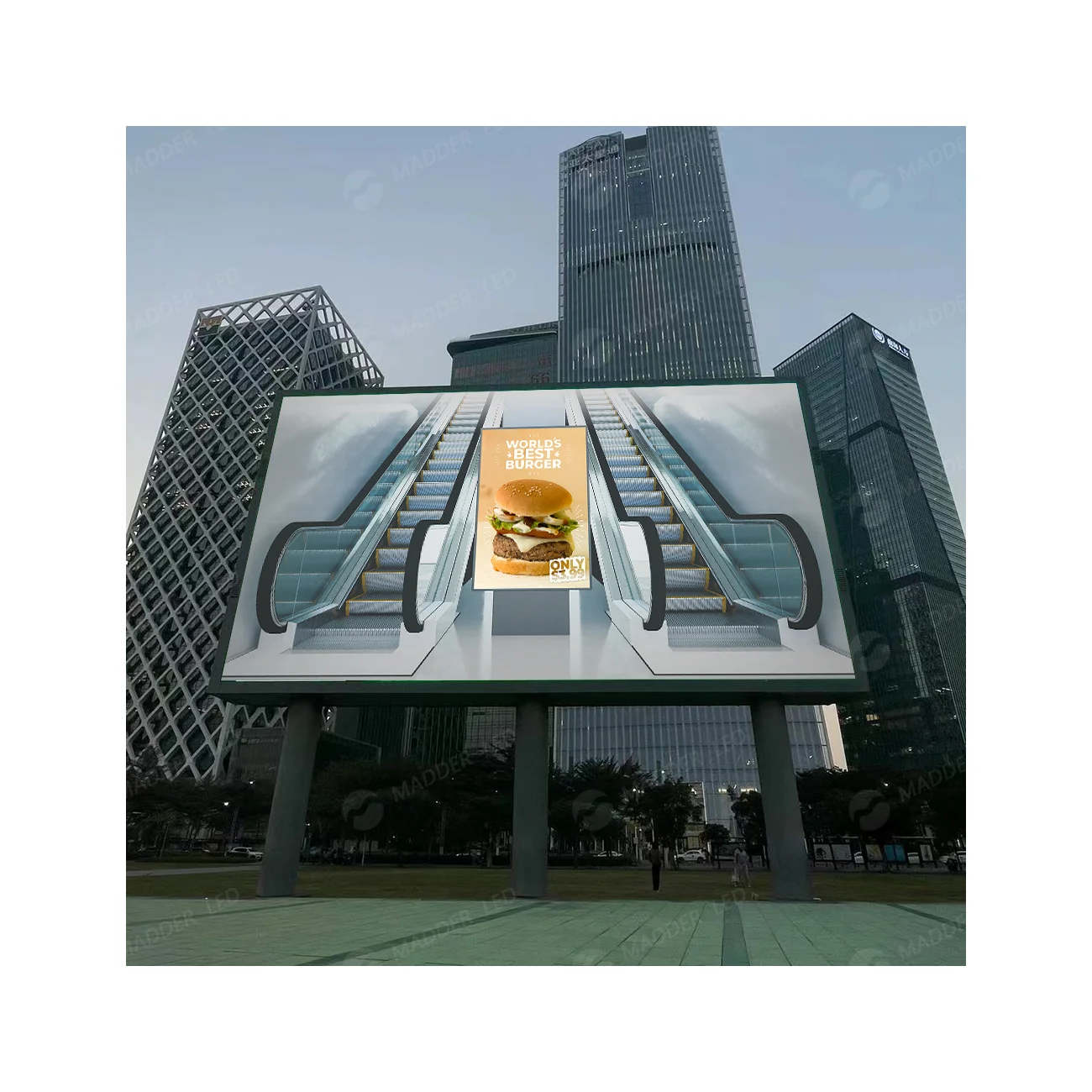 led screen display for airport ultra-clear film screen for school low power consumption U-shaped screen indoor