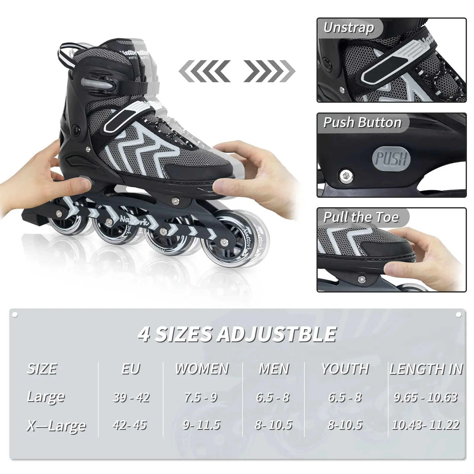 2022 New Professional TE781 Flashing Inline 4 Wheels Roller Shoes Skates For Roller Skates For Girls Boys