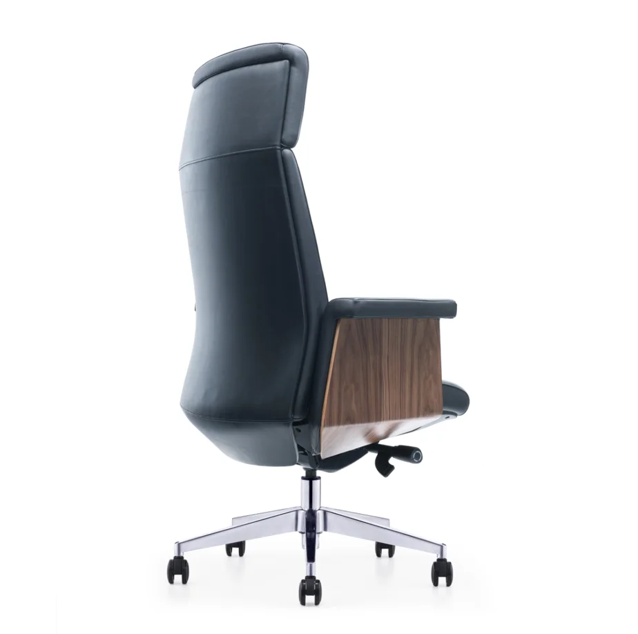 VATON руководитель искусственная кожа деревянная рамка кожаный подлокотник многоугольный Наклонный стул для