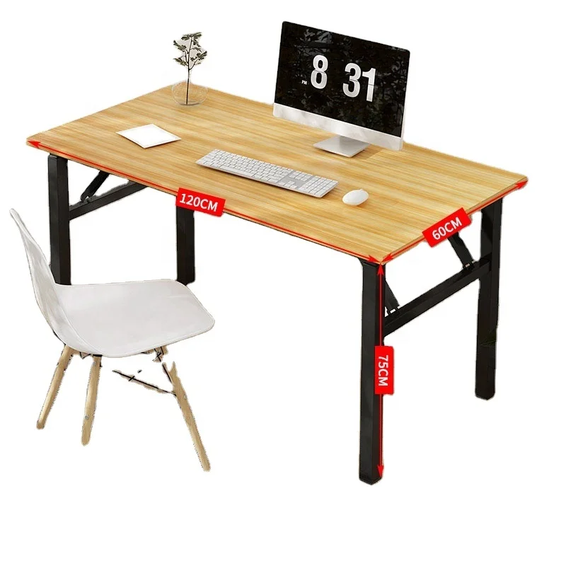 Foldable table study desk folding computer desk for home and office