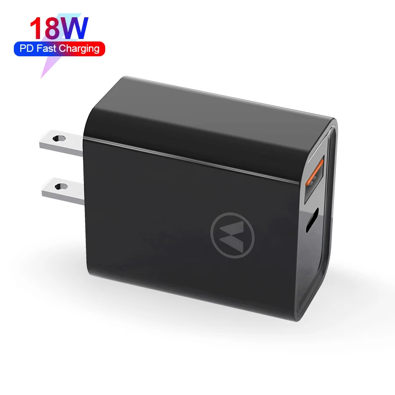Зарядное устройство с двумя интерфейсами USB type-c быстрое зарядное PD стандарта Великобритании США
