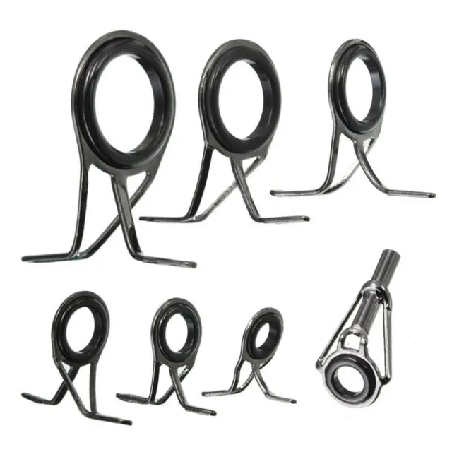 Fishing Rod Guides Tip Pole Repair Kit Linge Rings Eyes Set