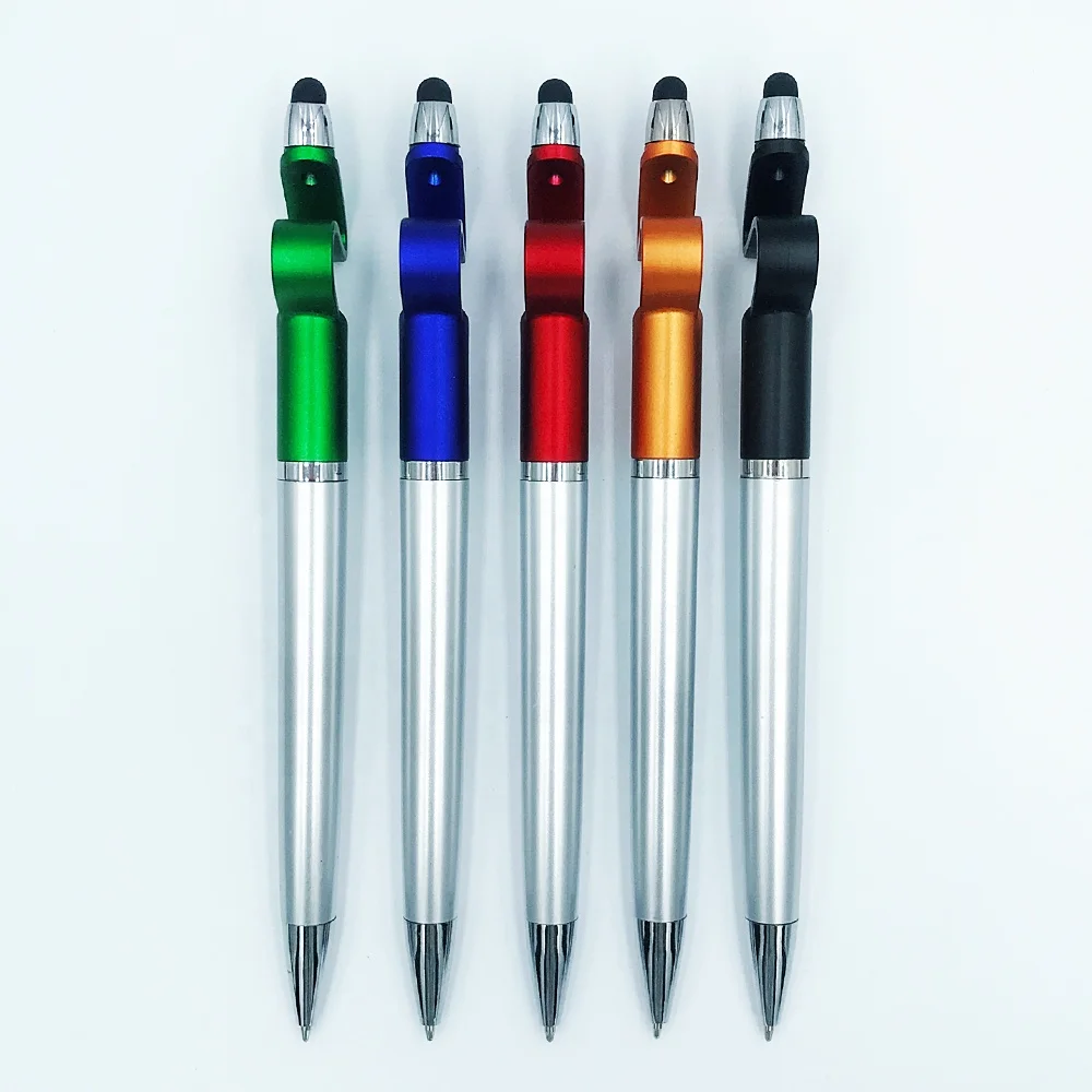 
3 In 1 Multifunctional luxury executive twist mechanism flexible plastic ball pen with personalised logo print promotional 