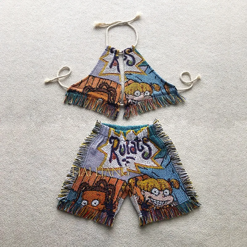 Bikini for kids girl custom cute Girls clothing sets Beachwear bikini Dress tapestry skirt Summer bikini 2 piece of shorts suits