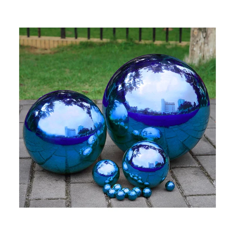 Colorful Stainless Steel Sculpture Sphere Hollow Railing Ball Decoration Stainless Steel Ball