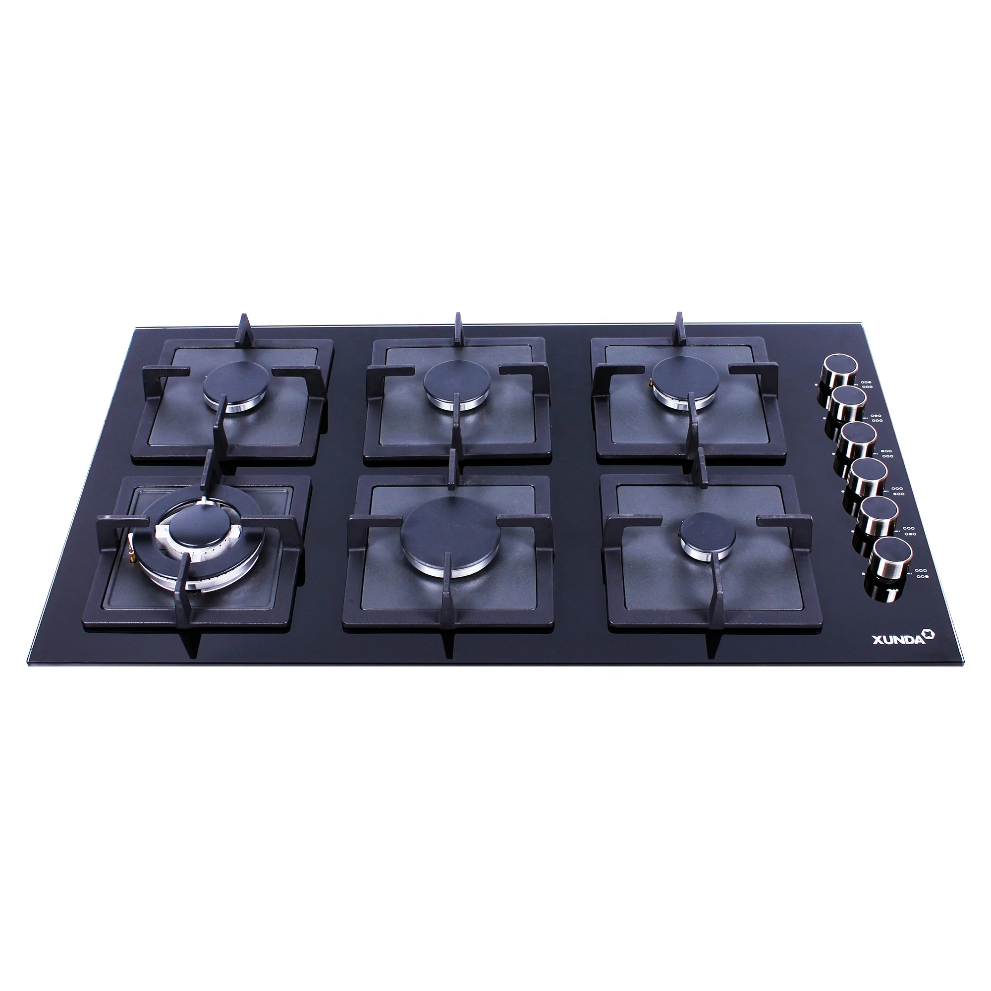 Xunda модная привлекательная дизайнерская кухонная газовая плита с 6 конфорками 90 см Встроенная сертификатом CE