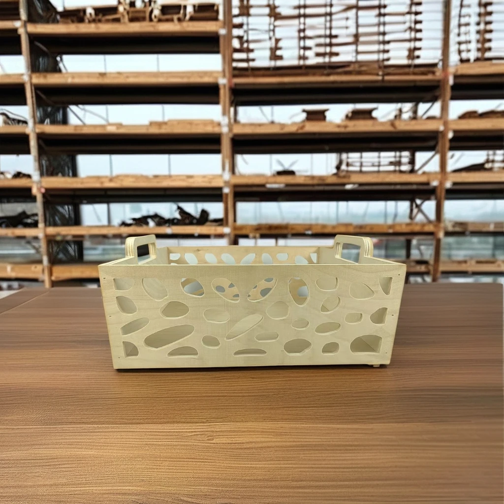 Wooden Box Home Decor Carving Folk Art Style Handmade Model  Pattern Crafts Pine MDF Gift Box