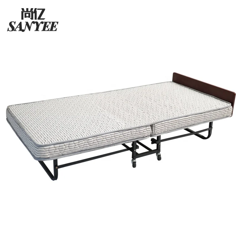 
General use guest room bed Hotel extra bed Single folding bed with 12CM thicken foam mattress 95cm wide 