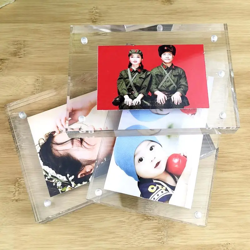 magnetic photo frame acrylic frames photo card colored acrylic magnetic photo frame square