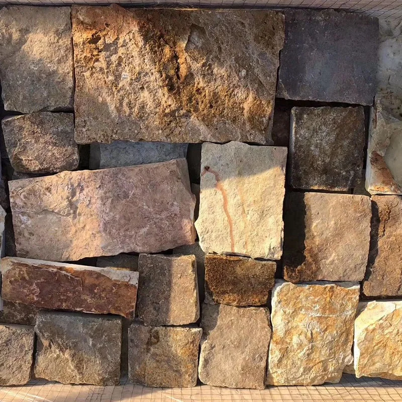 Villa House Wall Decorative Pink Color Natural Quartz Loose Stone Wall