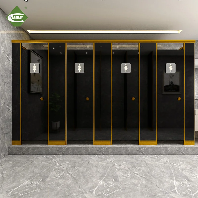 Good Price Commercial Toilet Stalls Plastic Laminate Toilet Cubicle Partitions Phenolic Resin Toilet Compartments For Office