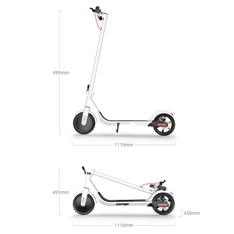 Waterproof Battery removable three-speed variable speed Electric Foldable E-Scooter