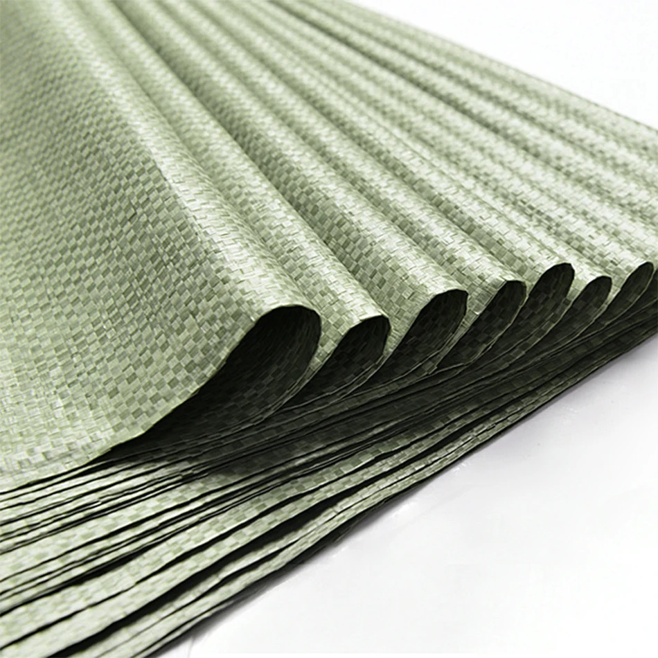  Оптовая продажа недорогой переработанный полипропиленовый мешок для песка цементный зеленые мусорные полипропиленовые тканые мешки