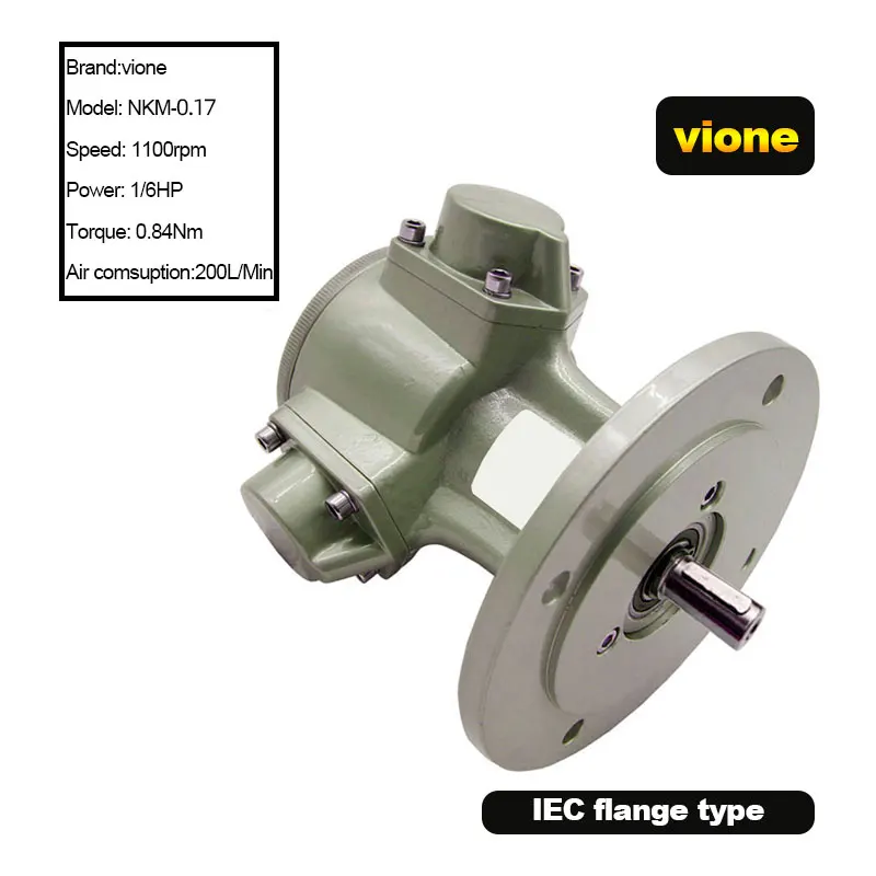 High Torque Pneumatic Motor 1/8HP 1/6HP Piston Motor 1100rpm 0.64N.m 200L/min Power Pneumatic Tool Piston Air Motor