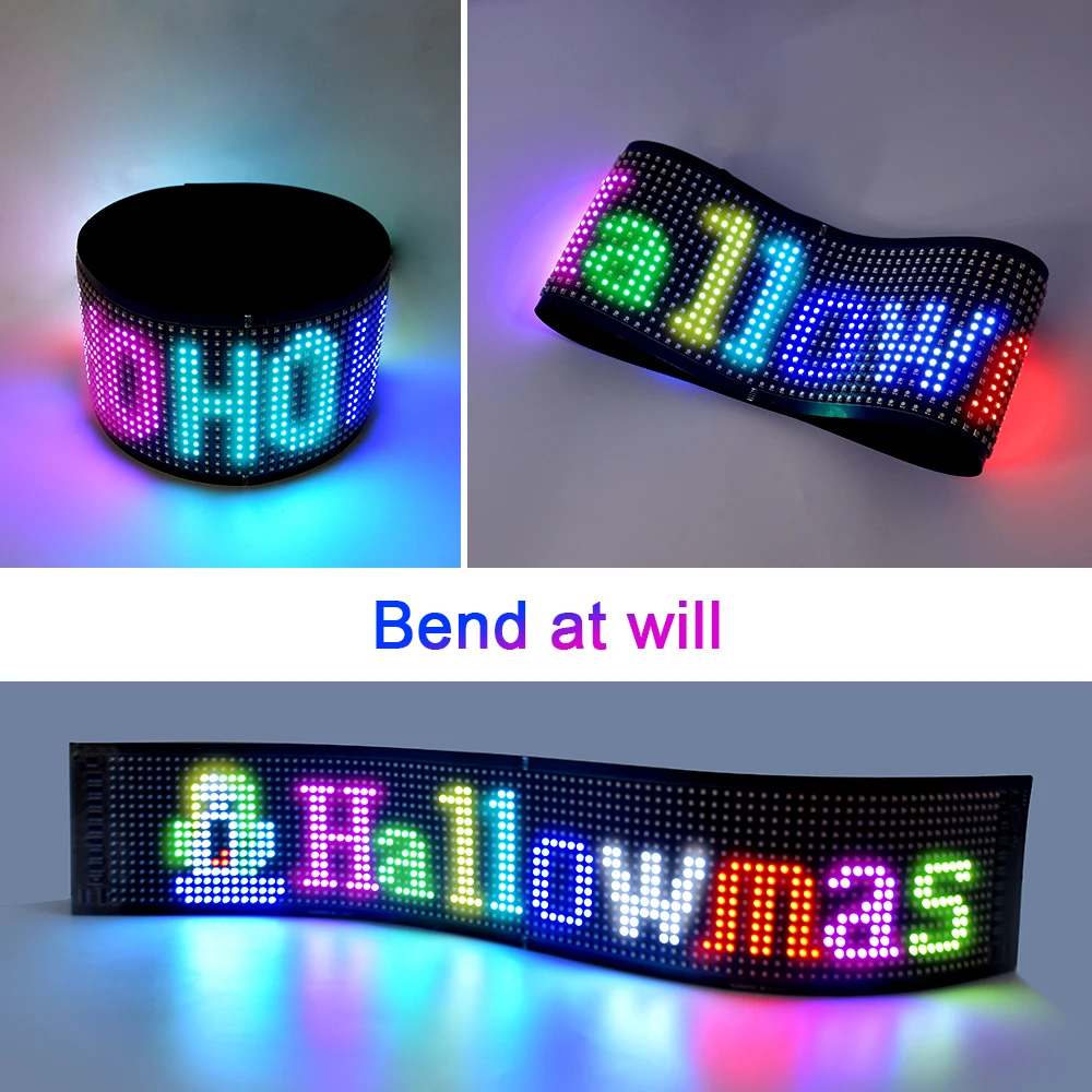 Flexible Led Light Sign App Control Advertising Screen Pixel Led matrix Banner