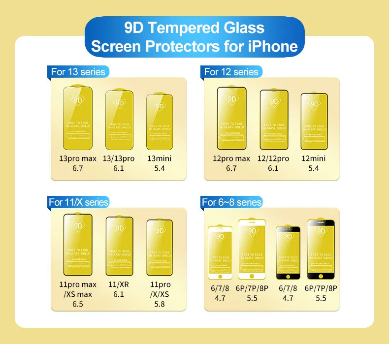 Защитное закаленное стекло 9D для iPhone защита экрана с полным покрытием HD 9H 13 12 11 Pro max mini xs xr x 8 7 6s 6 Plus