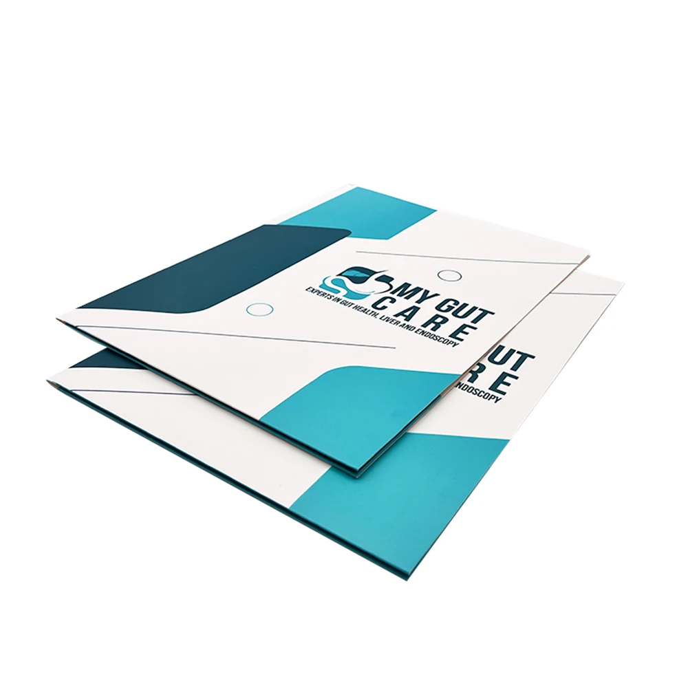Custom logo printing A4 file pockets folder presentation folder paper folder