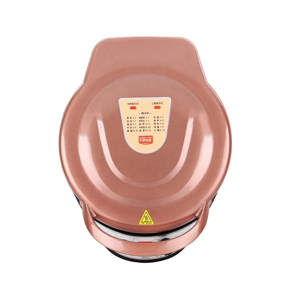 Электрическая сковорода-гриль с многофункциональной двусторонней пластиной для выпечки горячая Распродажа алюминиевая сковорода для пиццы ZHE Jiang диаметр 34 см 1 шт. 1200